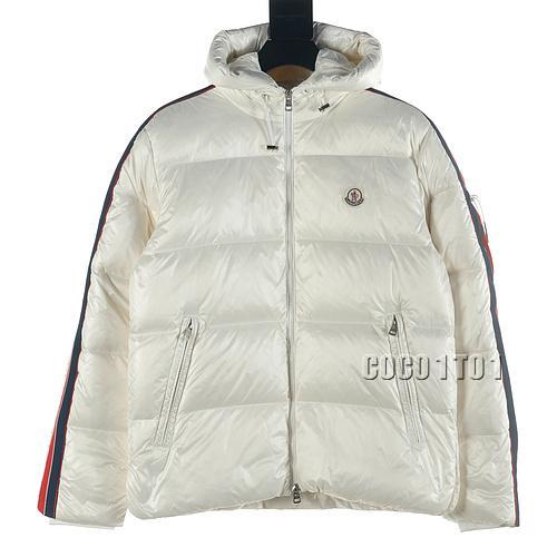 Moncler Colorful Striped Short Down Jacket