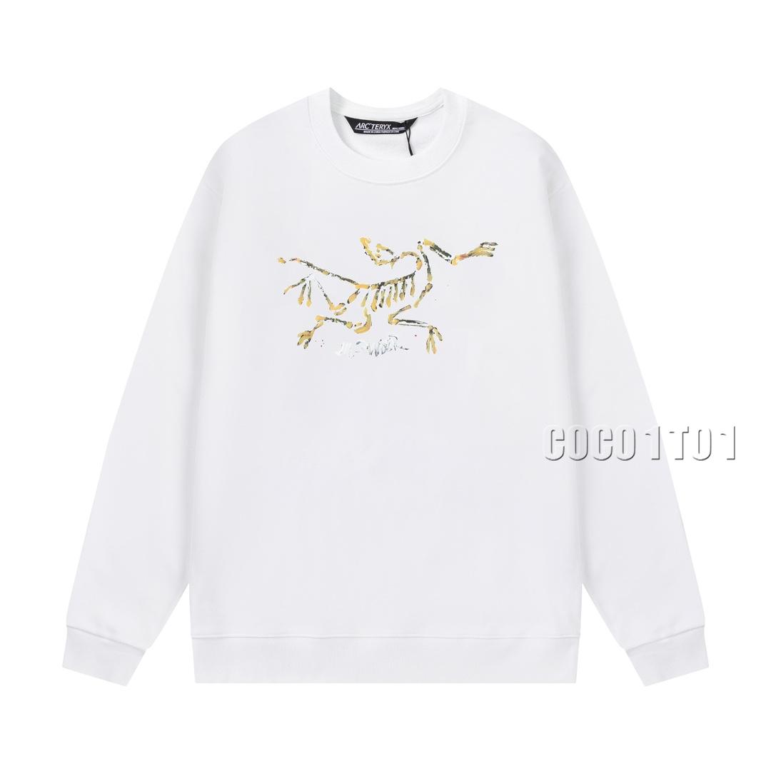 ARC'TERYX Hand-painted Graffiti Letter Logo Crewneck Sweatshirt