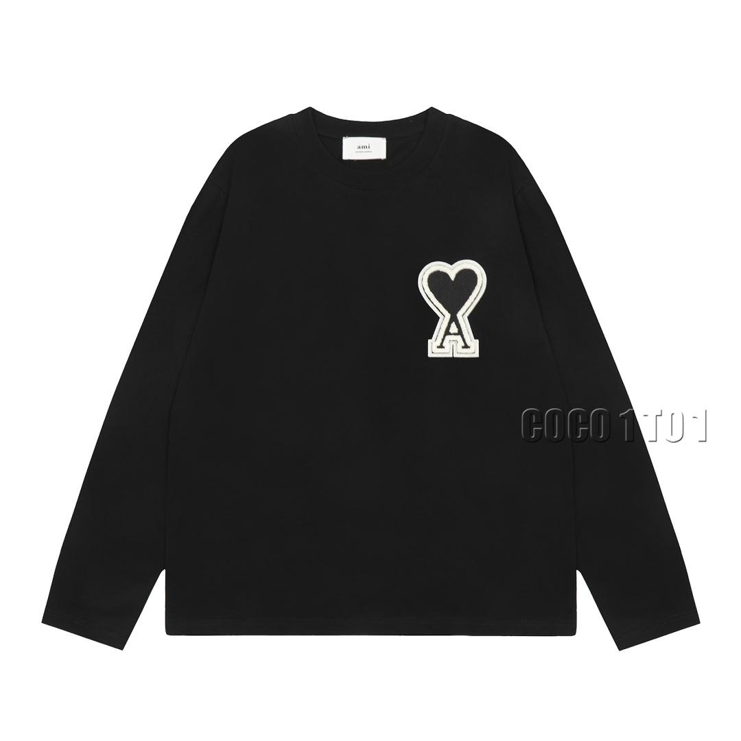 AMI PARIS  black Ami De C?ur Sweatshirt