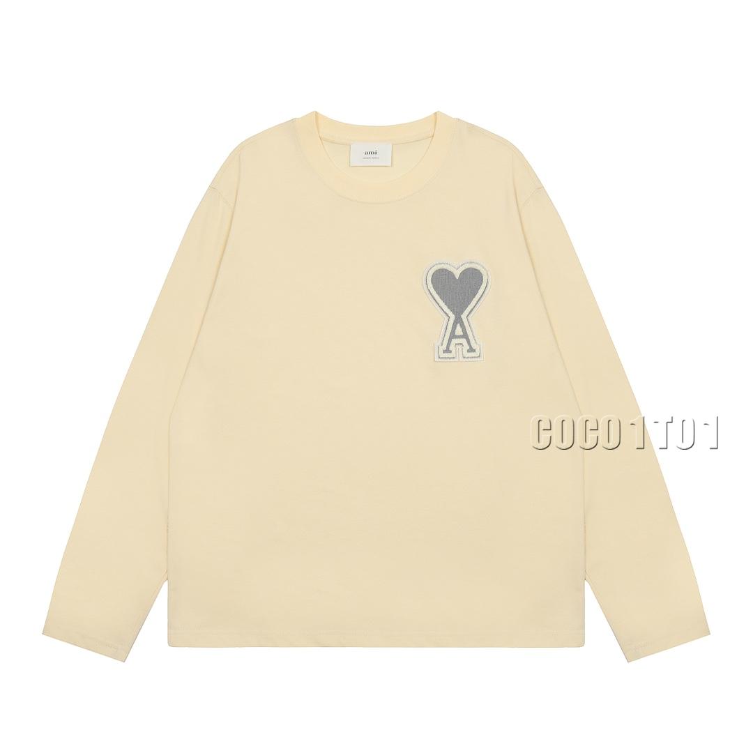AMI PARIS apricot Ami De C?ur Sweatshirt