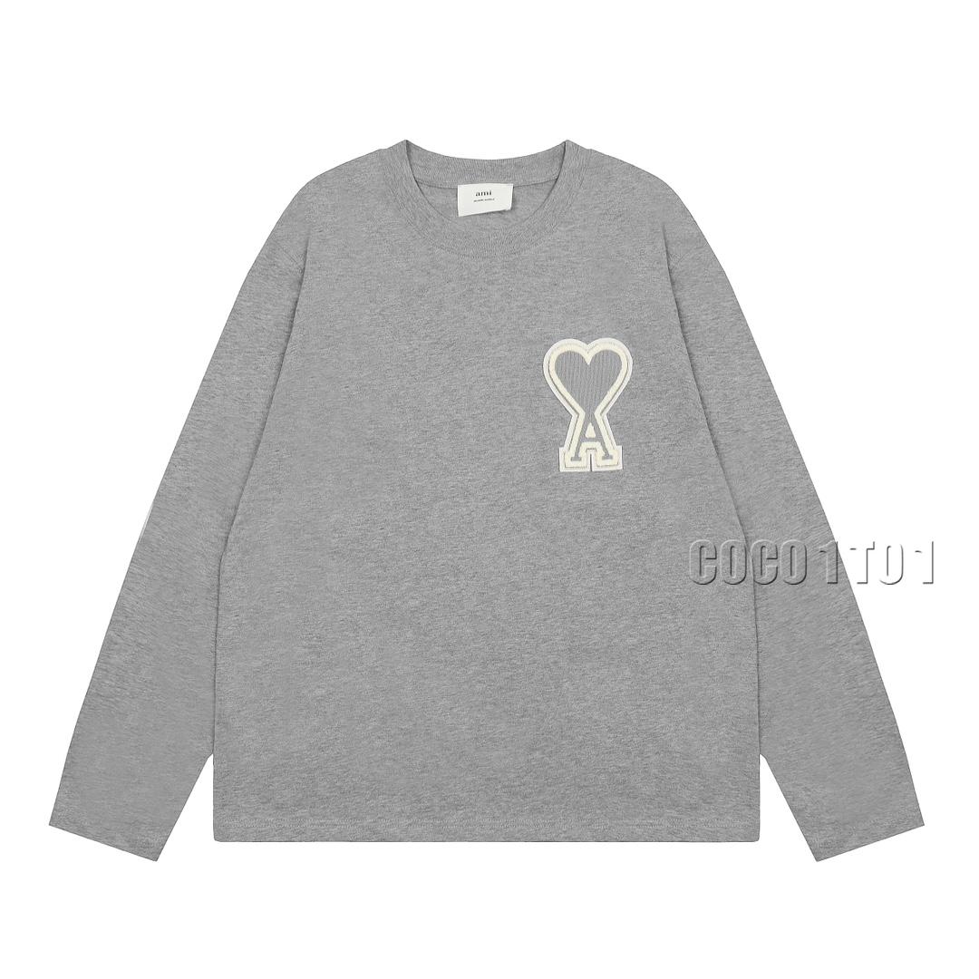 AMI PARIS Grey Ami De C?ur Sweatshirt
