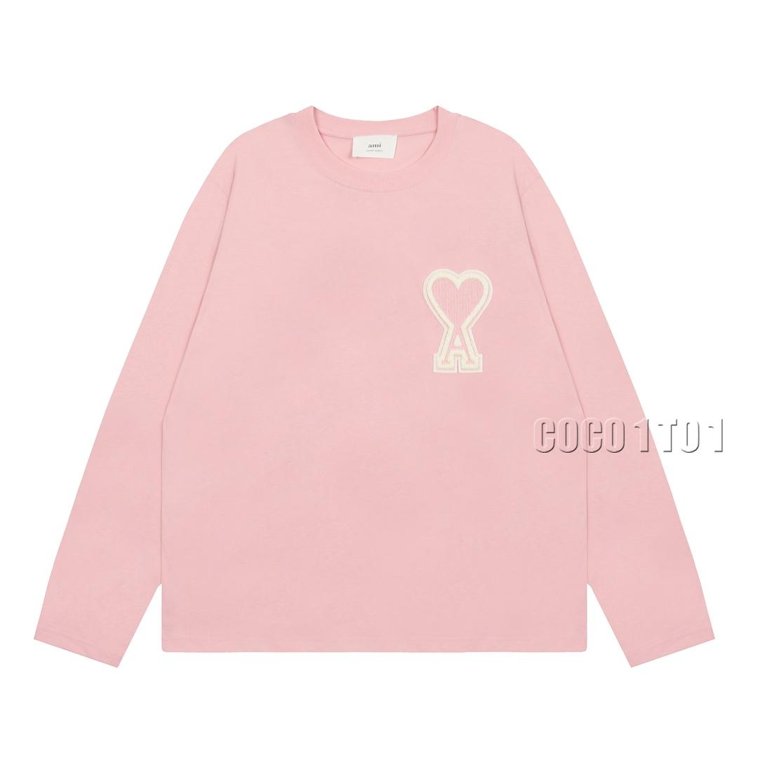 AMI PARIS Pink Ami De C?ur Sweatshirt