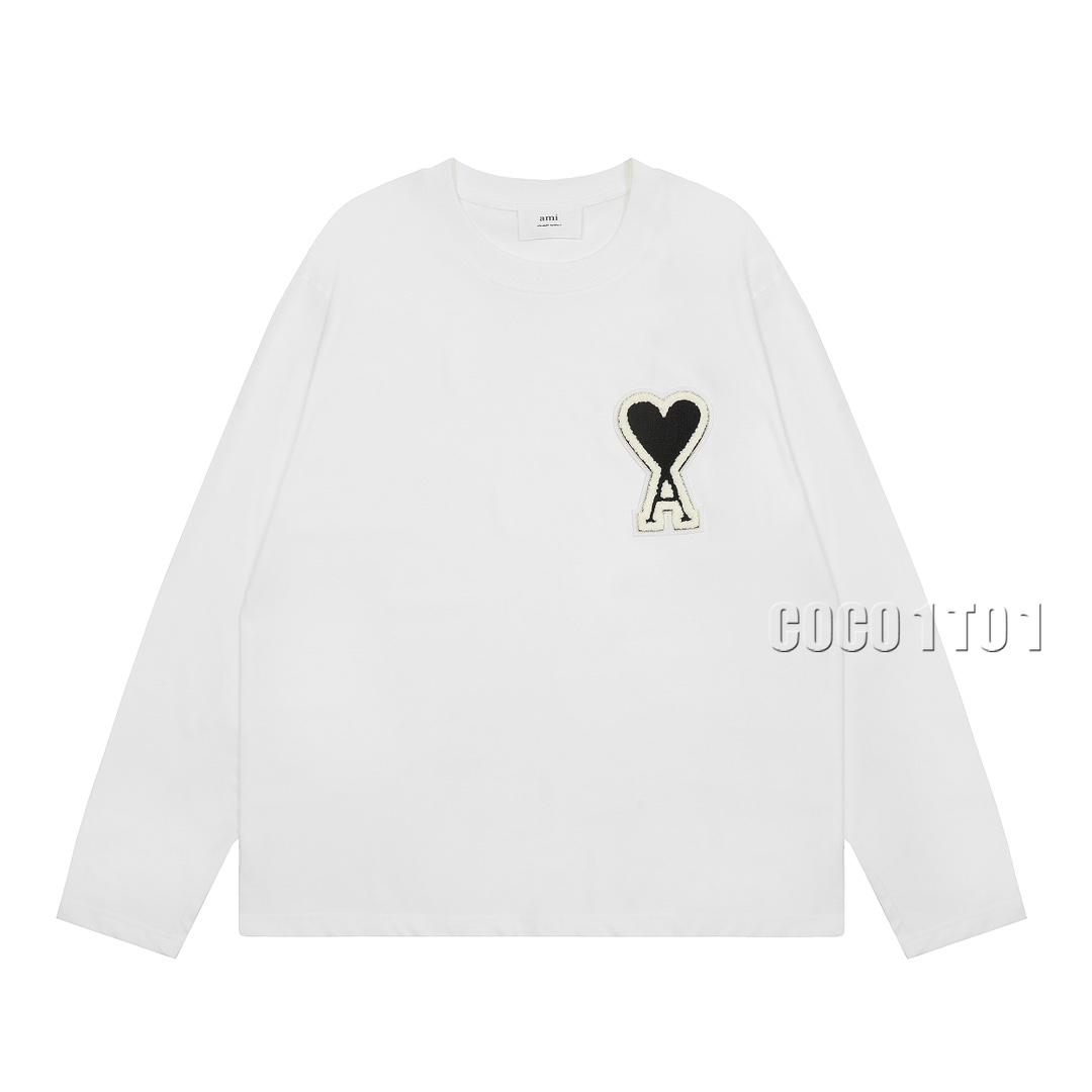 AMI PARIS White and black Ami De C?ur Sweatshirt