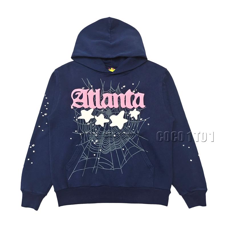 SP5DER Navy Atlanta Hoodie