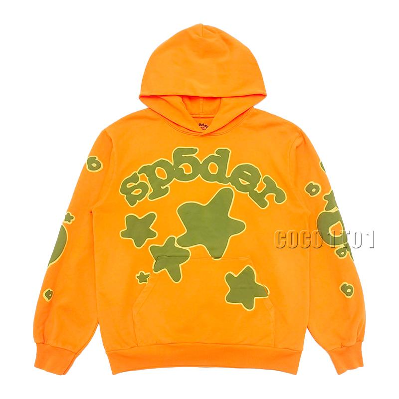 Sp5der Orange Star Hoodie