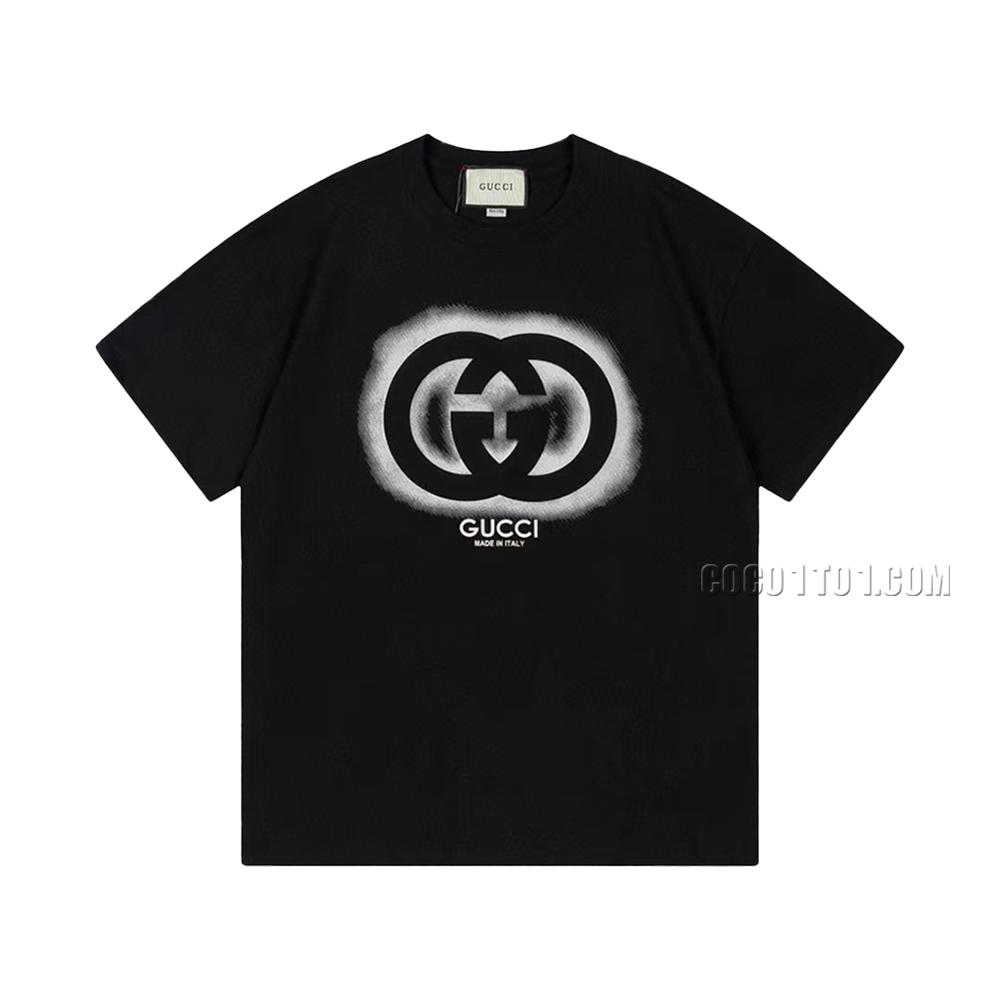 Gucci New Graffiti Double G Letter Logo Short Sleeve T-shirt N42301
