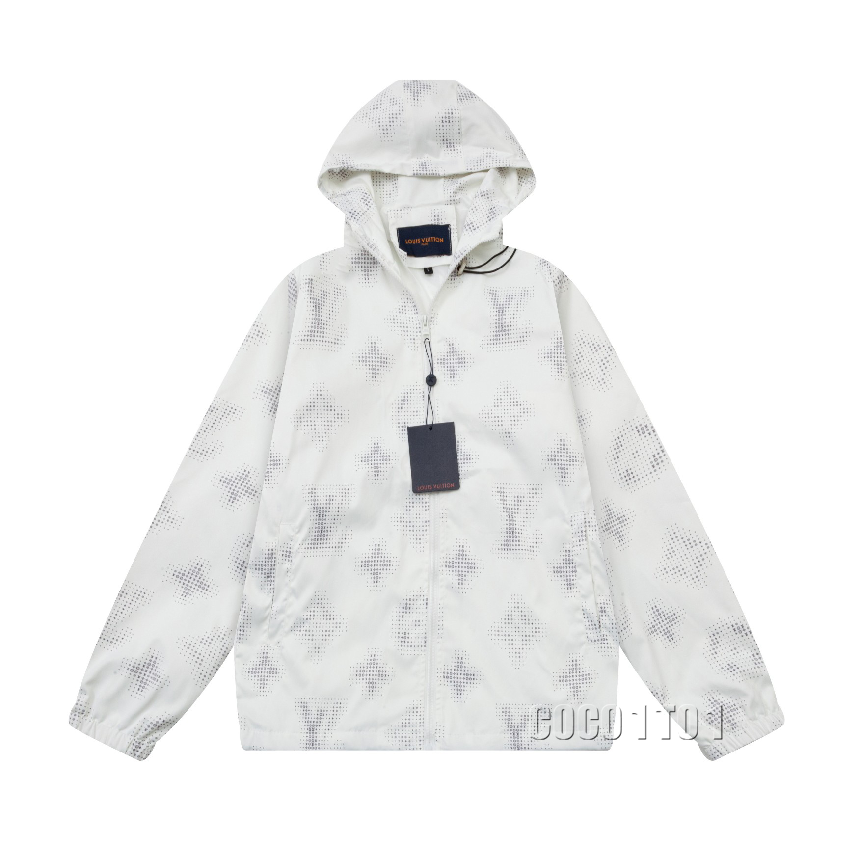 Louis Vuitton Hooded Windbreaker Jacket White