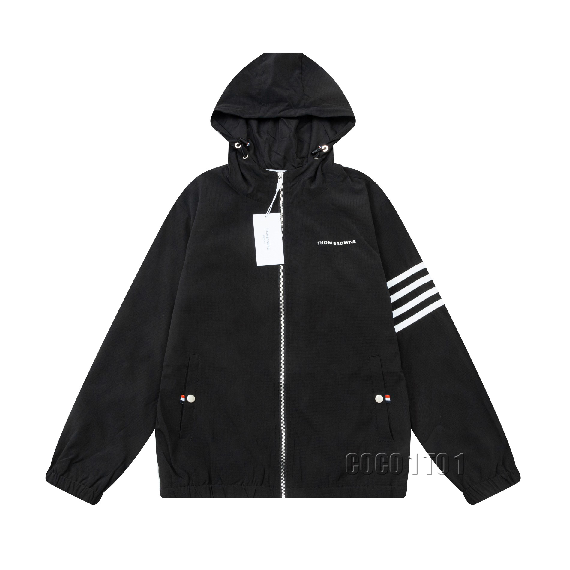 THOM BROWNE Nylon Jacket Black