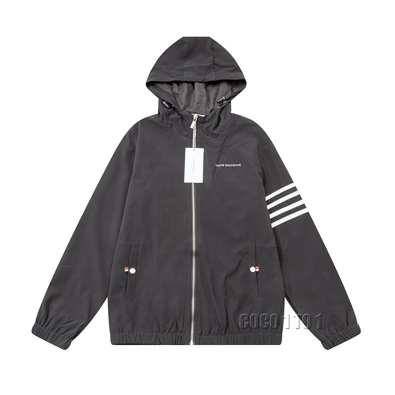 THOM BROWNE Nylon Jacket Gray