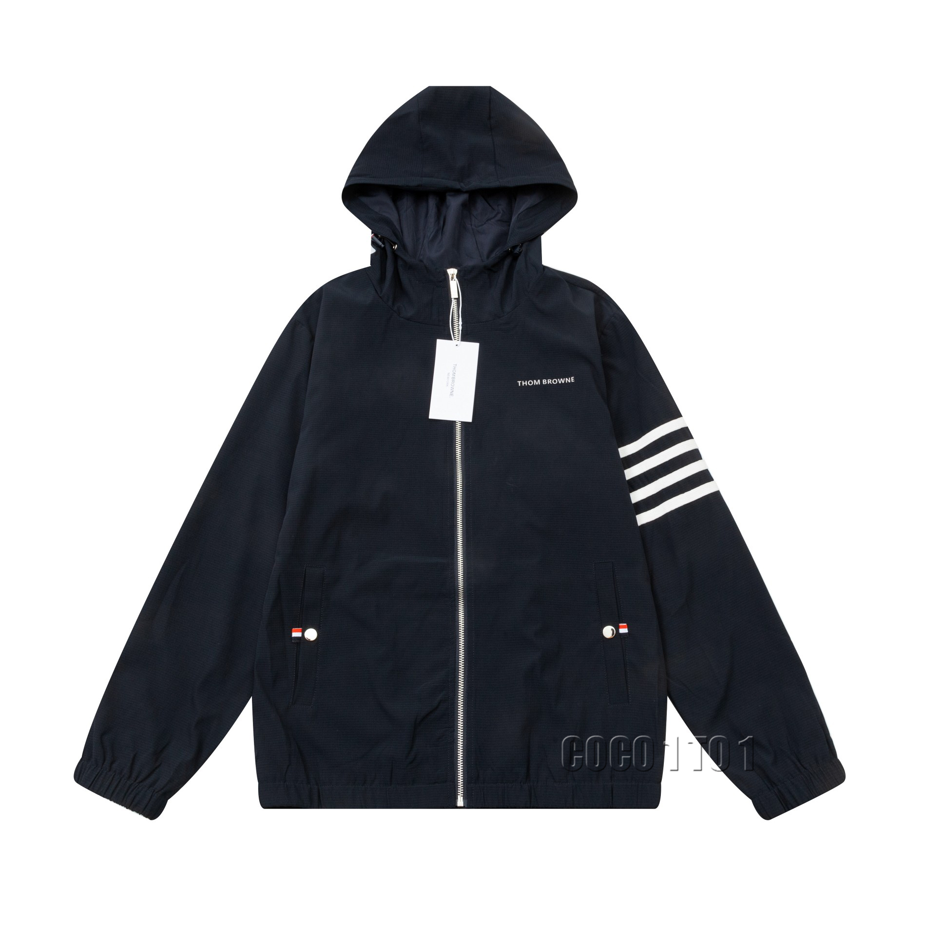 THOM BROWNE Nylon Jacket Royal Blue