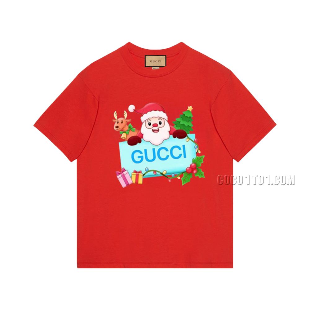 Gucci Spring/Summer Christmas Limited Edition Printed Short Sleeve T-shirt N42301