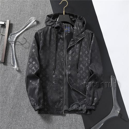 Louis Vuitton Hooded Windbreaker Jacket in Black