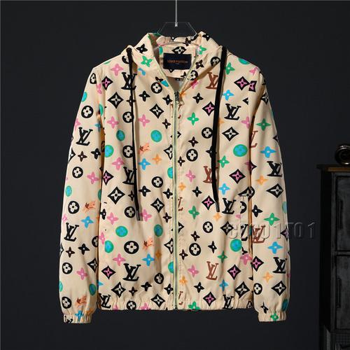 Louis Vuitton Multicolor Starry Sky Print Hooded Jacket in Khaki