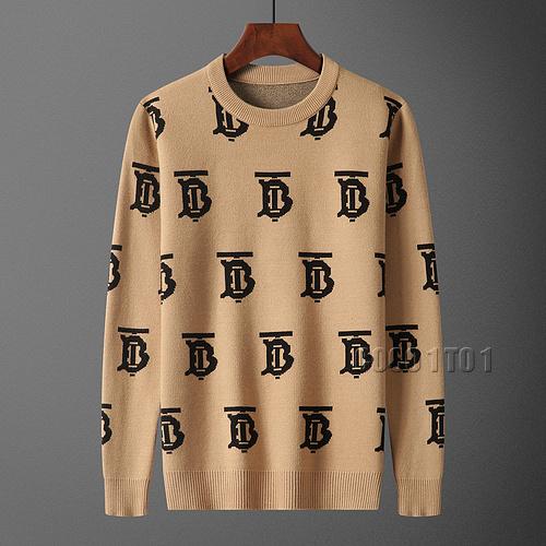 Burberry Full Logo Crew Neck Sweater in Khaki