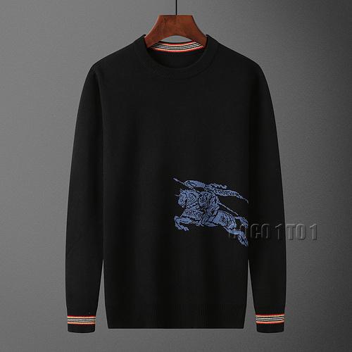 Burberry Knight Large Logo Crew Neck Sweater in Black