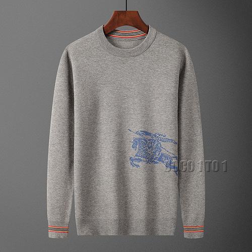 Burberry Knight Large Logo Crew Neck Sweater in Gray