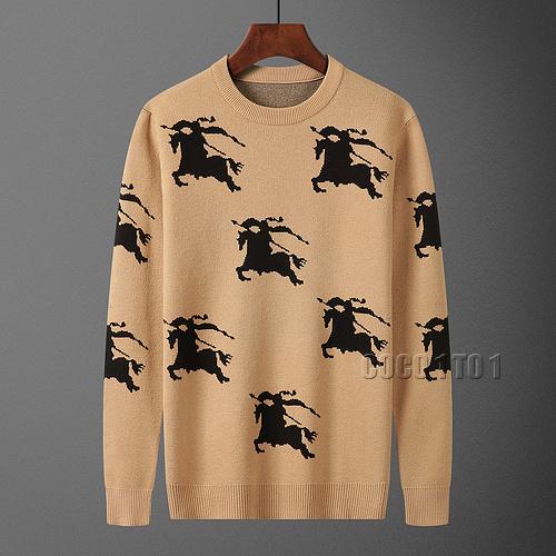Burberry Knight Logo Crew Neck Sweater in Khaki