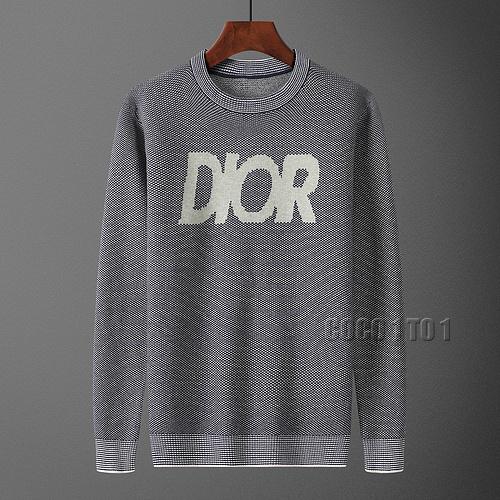 Dior Large Logo Crew Neck Sweater in Gray