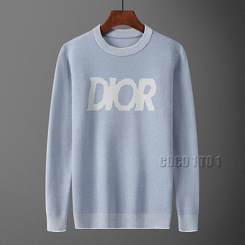 Dior Large Logo Crew Neck Sweater in Light Blue