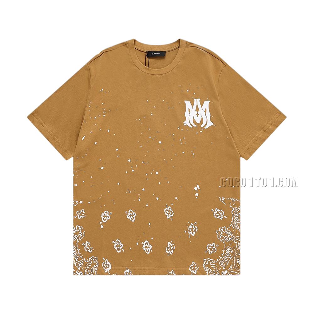 Amiri Cashew Flower Embossed Short Sleeve T-shirt NAMIRI42302