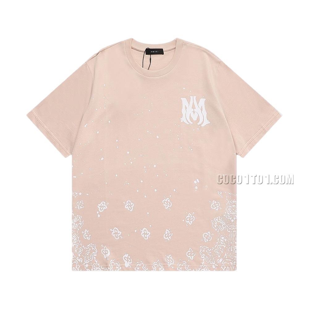 Amiri Cashew Flower Embossed Short Sleeve T-shirt NAMIRI42302