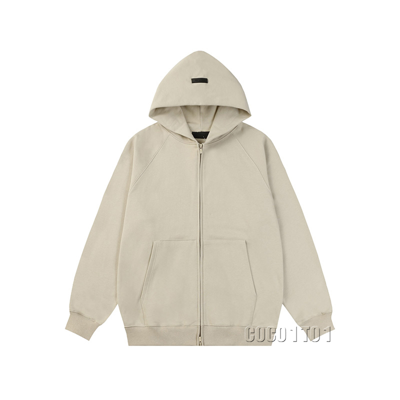 FEAR OF GOD ESSENTIALS Double-Line Silicone Logo Hooded Sweatshirt Heather Gray