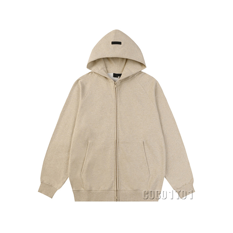FEAR OF GOD ESSENTIALS Double-Line Silicone Logo Hooded Sweatshirt Mellow Gold