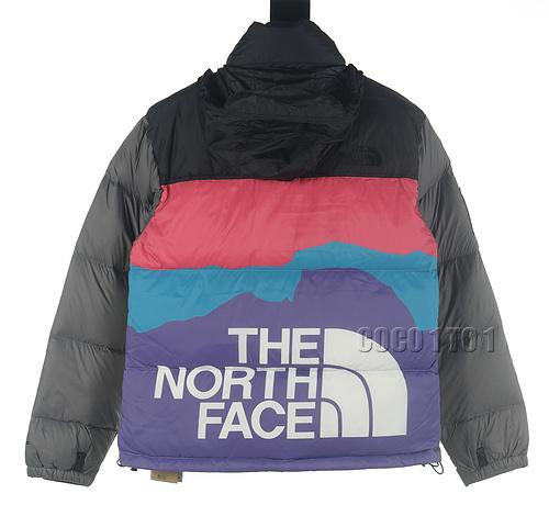 The North Face Collaboration 1996 Color Block Rainbow Snow Mountain Print Down Jacket