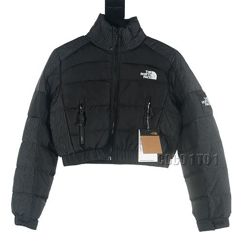 The North Face Women's High Waist Checkered Short Spliced Down Jacket Black