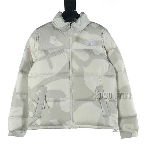 The North Face X KAWS Collaboration 1996 Camouflage Down Jacket White