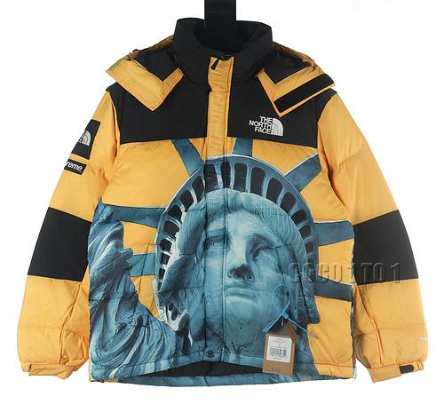 The North Face × Supreme Collaboration Statue of Liberty Down Jacket Yellow