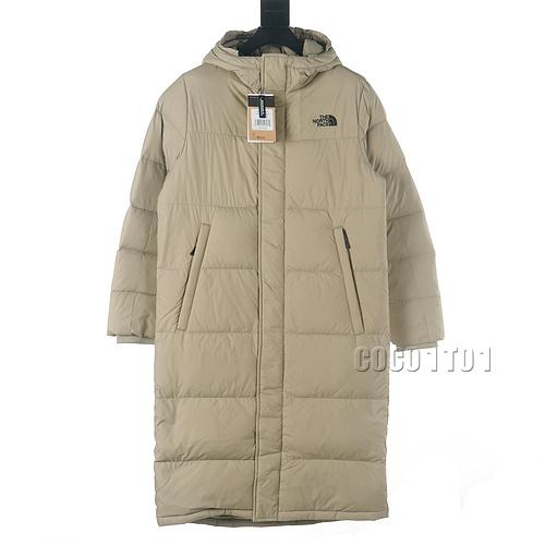 The North Face Badge Long Down Jacket Brown