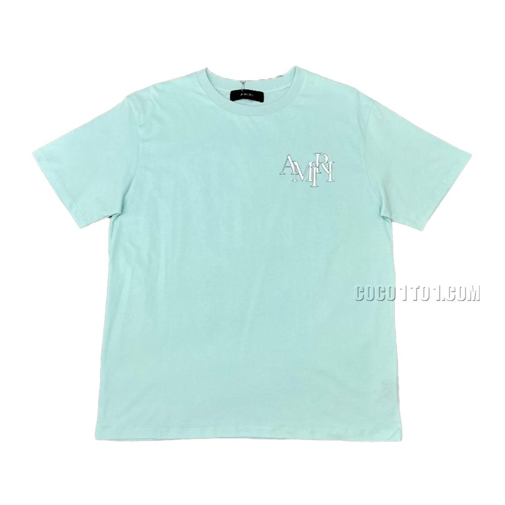 AMIRI new logo T-shirt short-sleeved new wash water mark tag