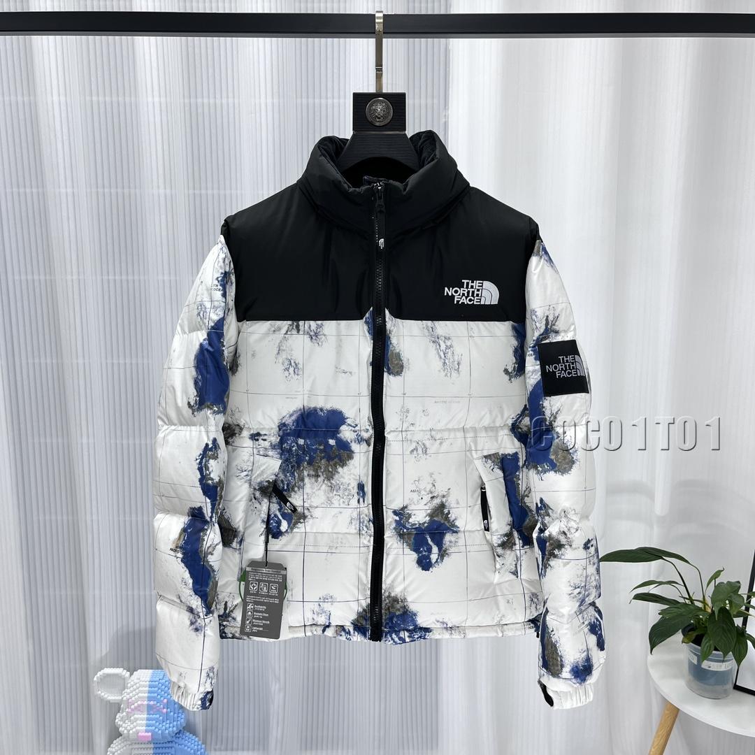 The North Face Nuptse Earth Edition Letter Print Logo Down Jacket