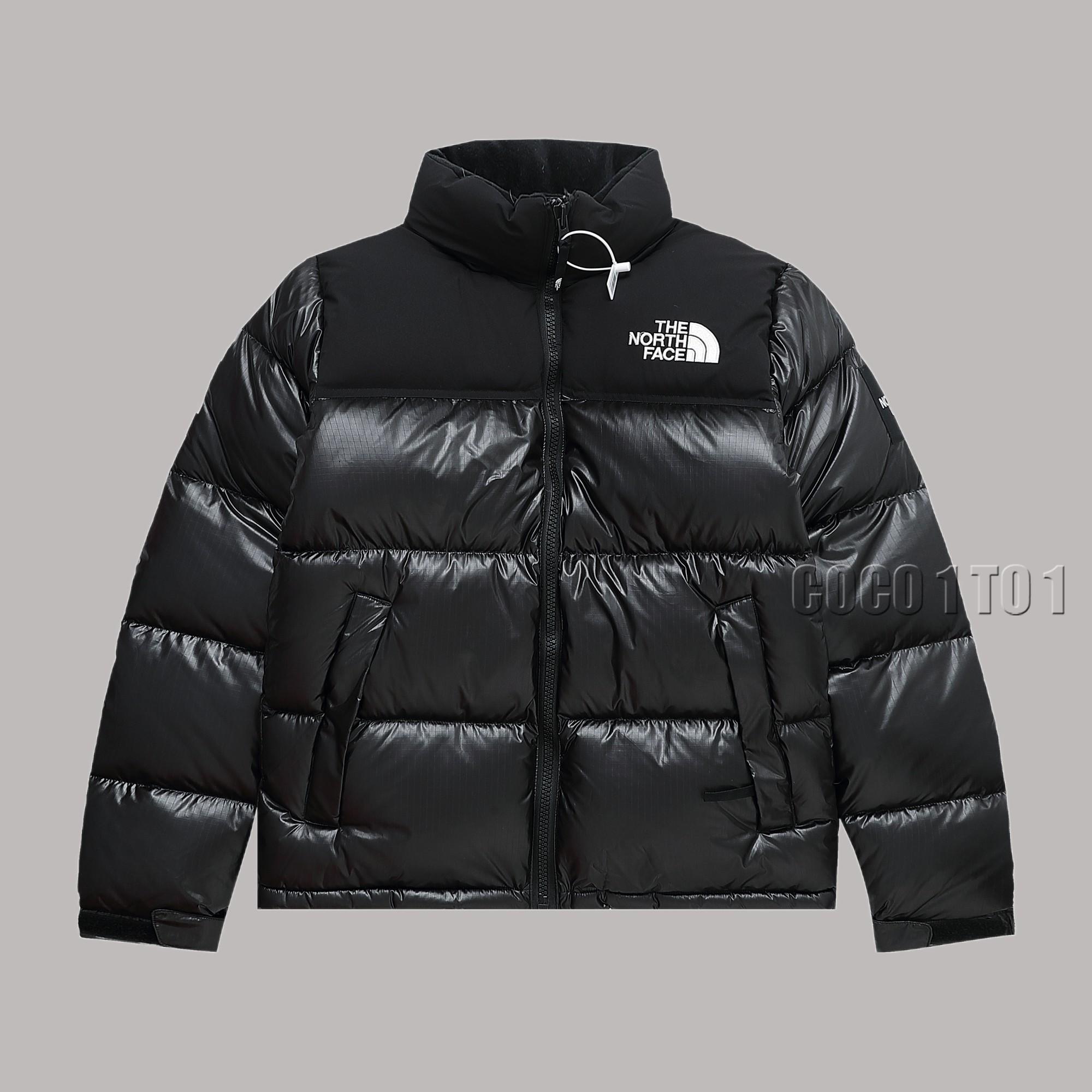 The North Face Large Checkered Sleeve Mark Down Jacket Black