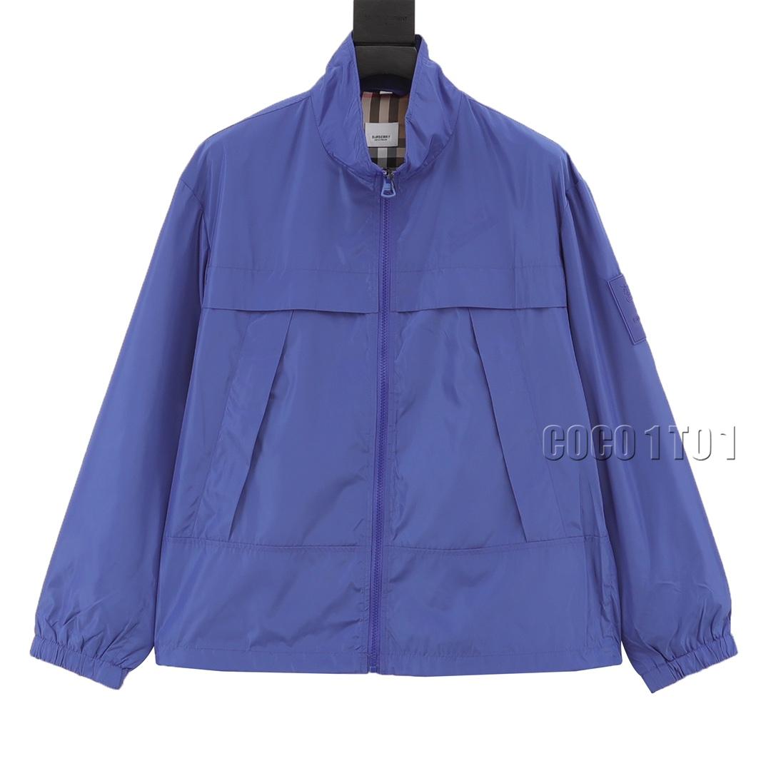 Burberry sleeve logo Jacket blue