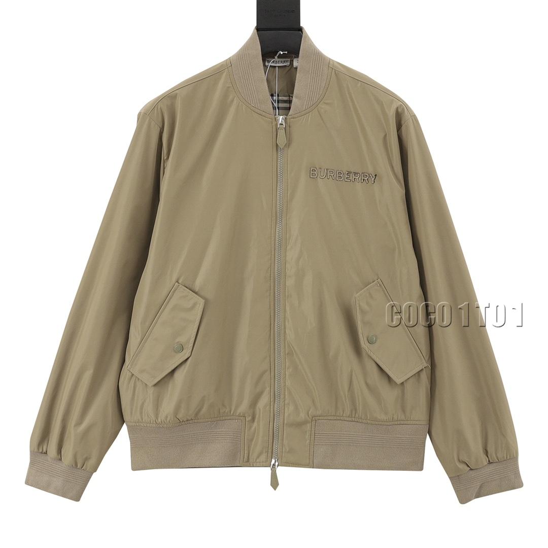 Burberry embroidered letter logo Jacket brown