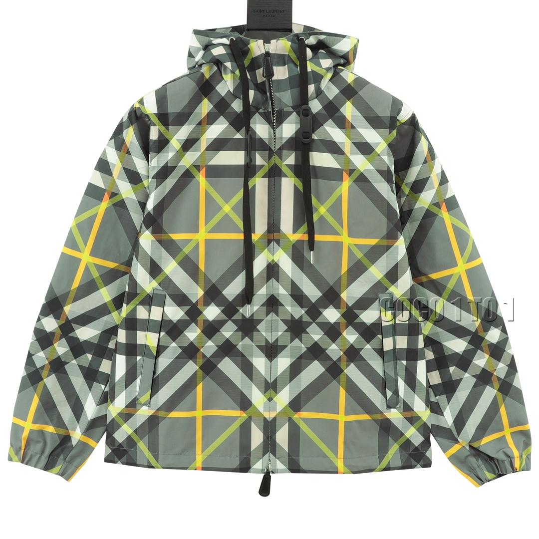 Burberry cross check hooded Jacket