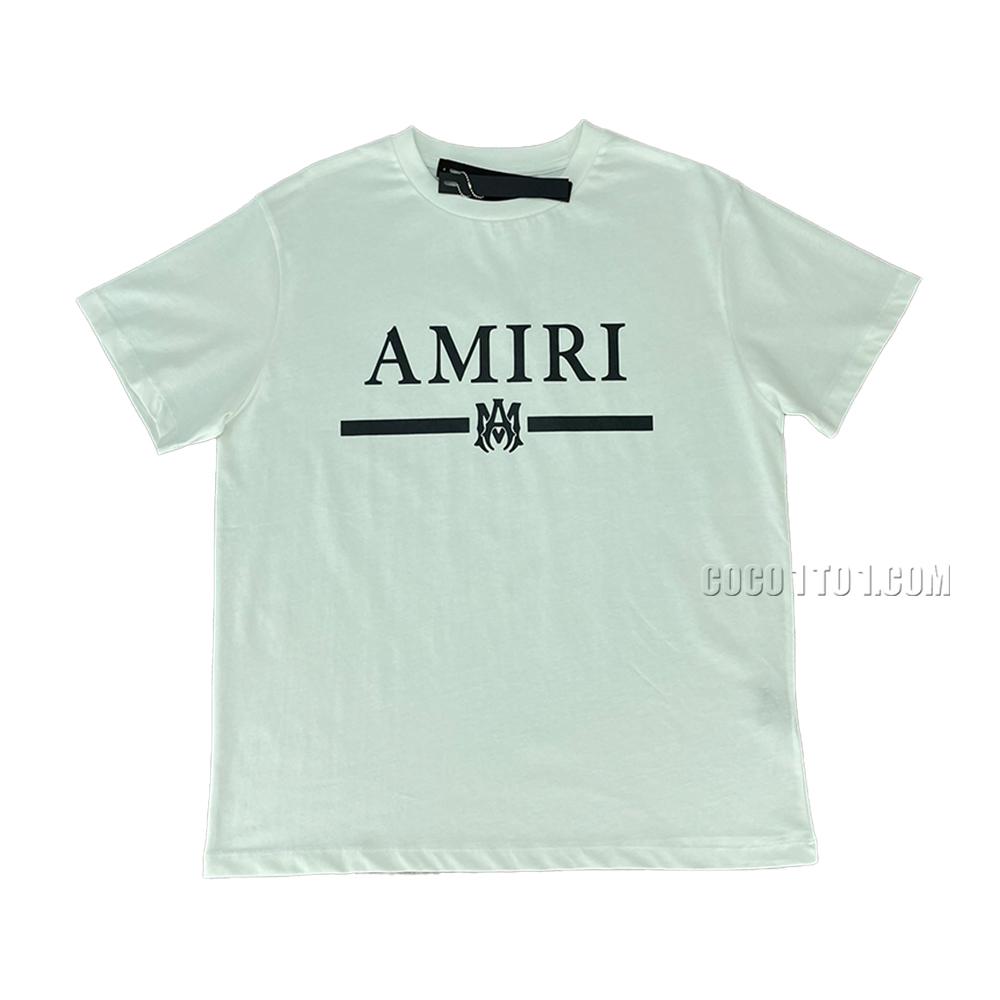 AMIRI new T-shirt short-sleeved AM letter logo print