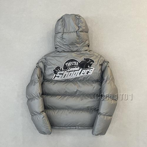 Trapstar Shooters Hooded (Removable) Down Jacket Grey