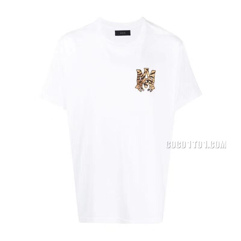 AMIRI new leopard print T-shirt short-sleeved rear five-color leopard print print