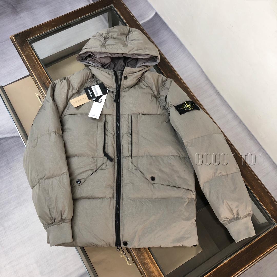 STONE ISLAND Down Jacket Gray