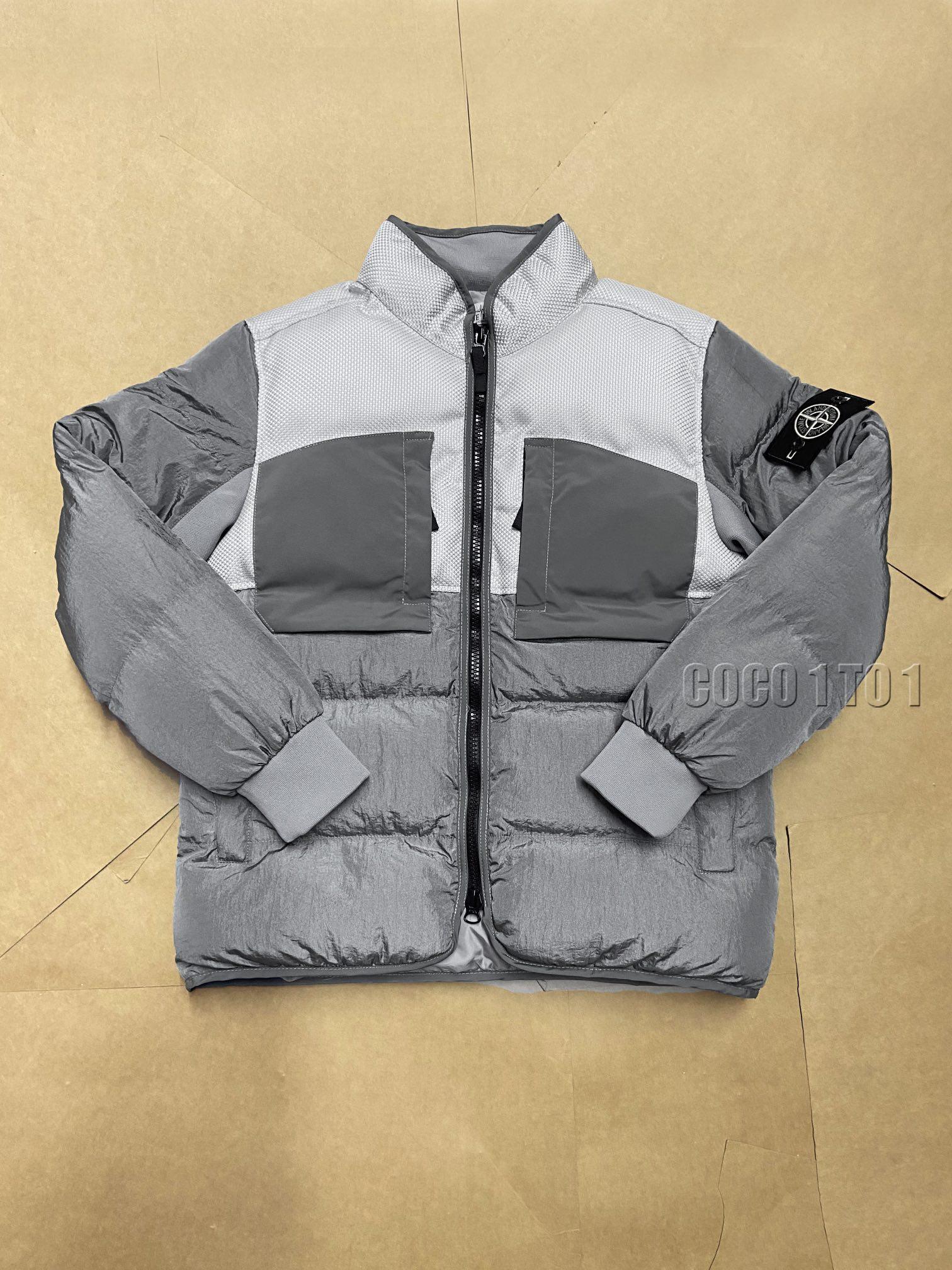 STONE ISLAND NYLON METAL DOWN JACKET TOPSTONEY Gray