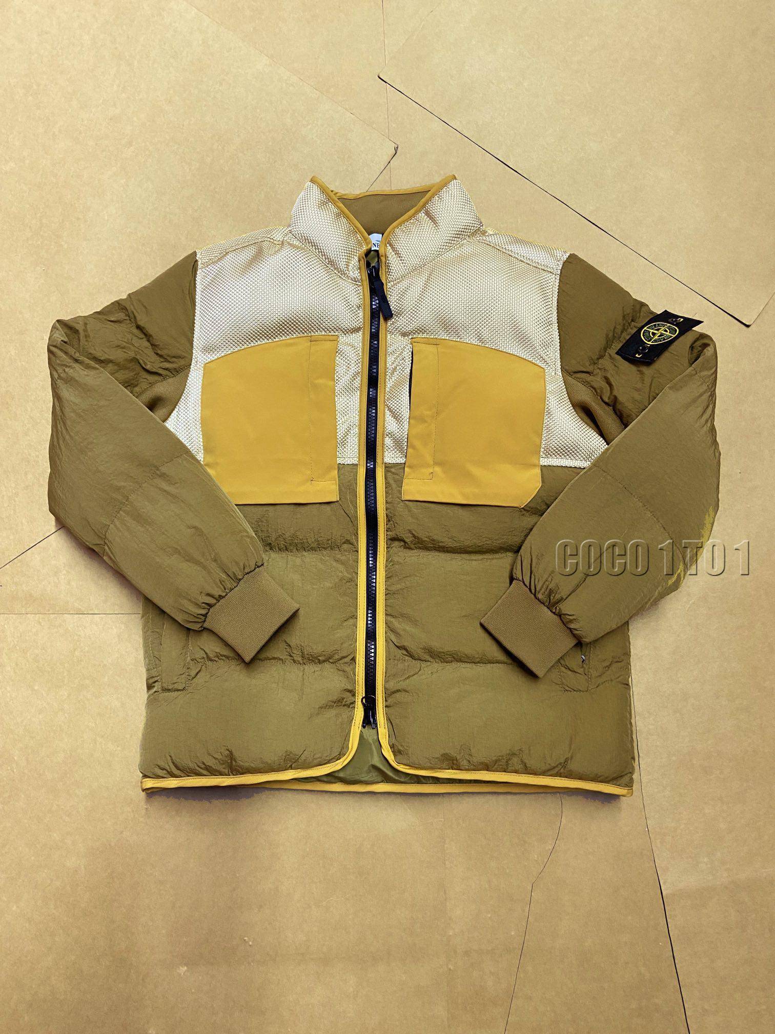 STONE ISLAND NYLON METAL DOWN JACKET TOPSTONEY Yellow