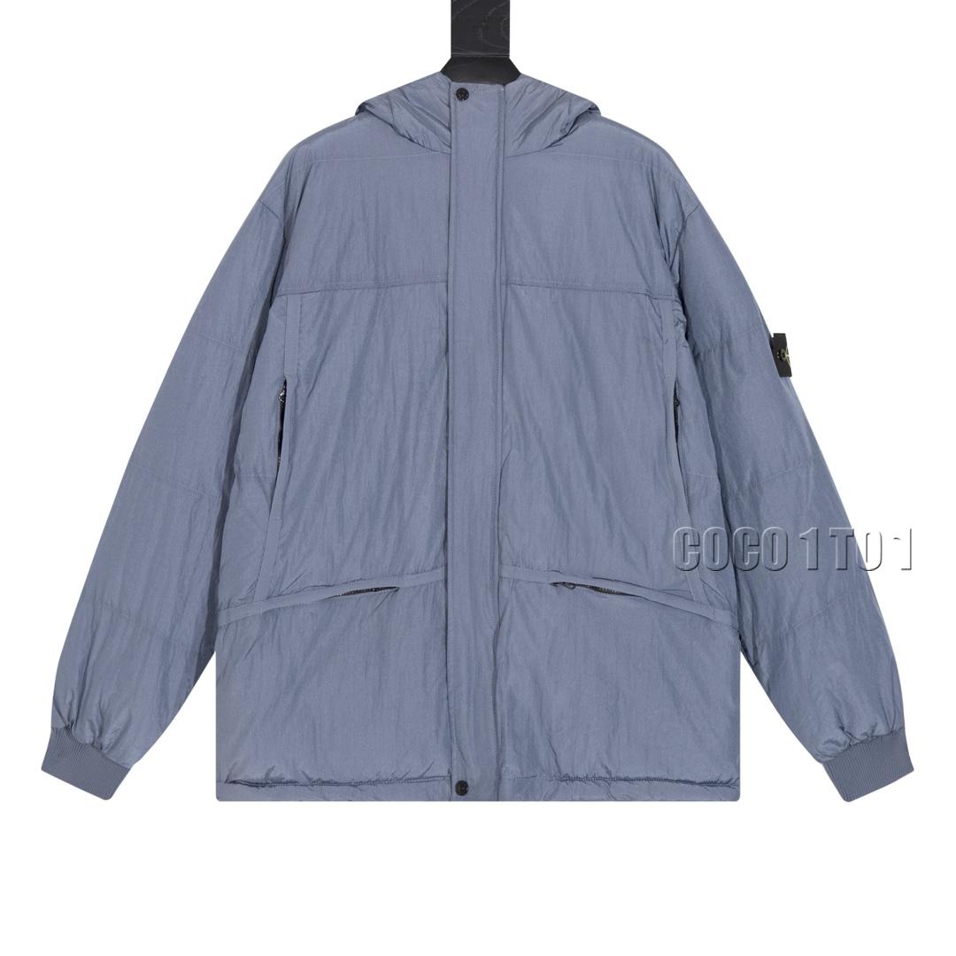 STONE ISLAND NYLON METAL DOWN JACKET TOPSTONEY Light Blue