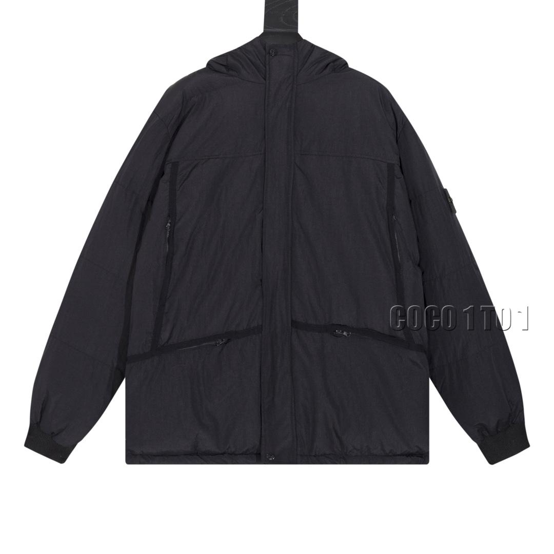 STONE ISLAND NYLON METAL DOWN JACKET TOPSTONEY Black