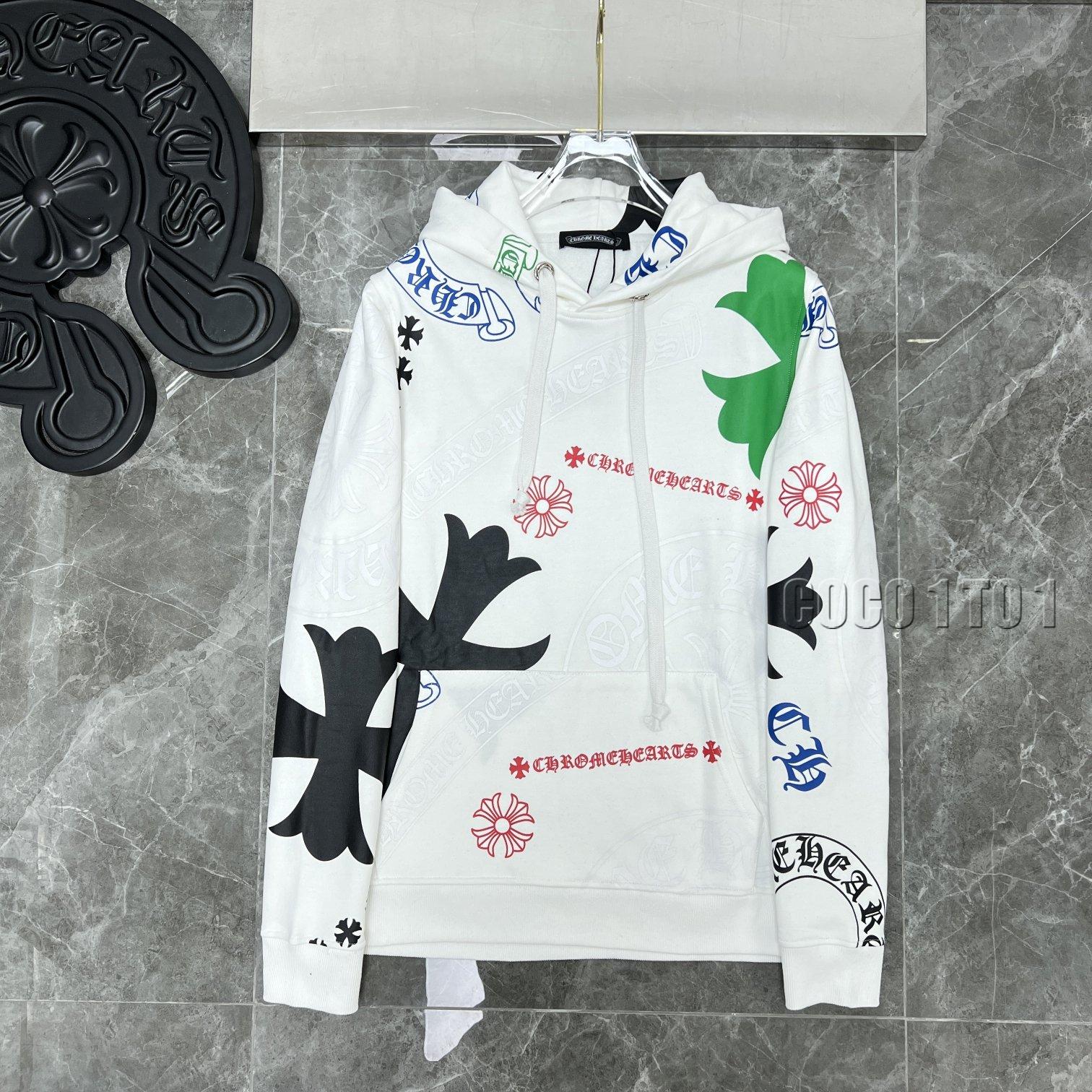 Chrome Hearts Full Logo Limited Online Hoodie White