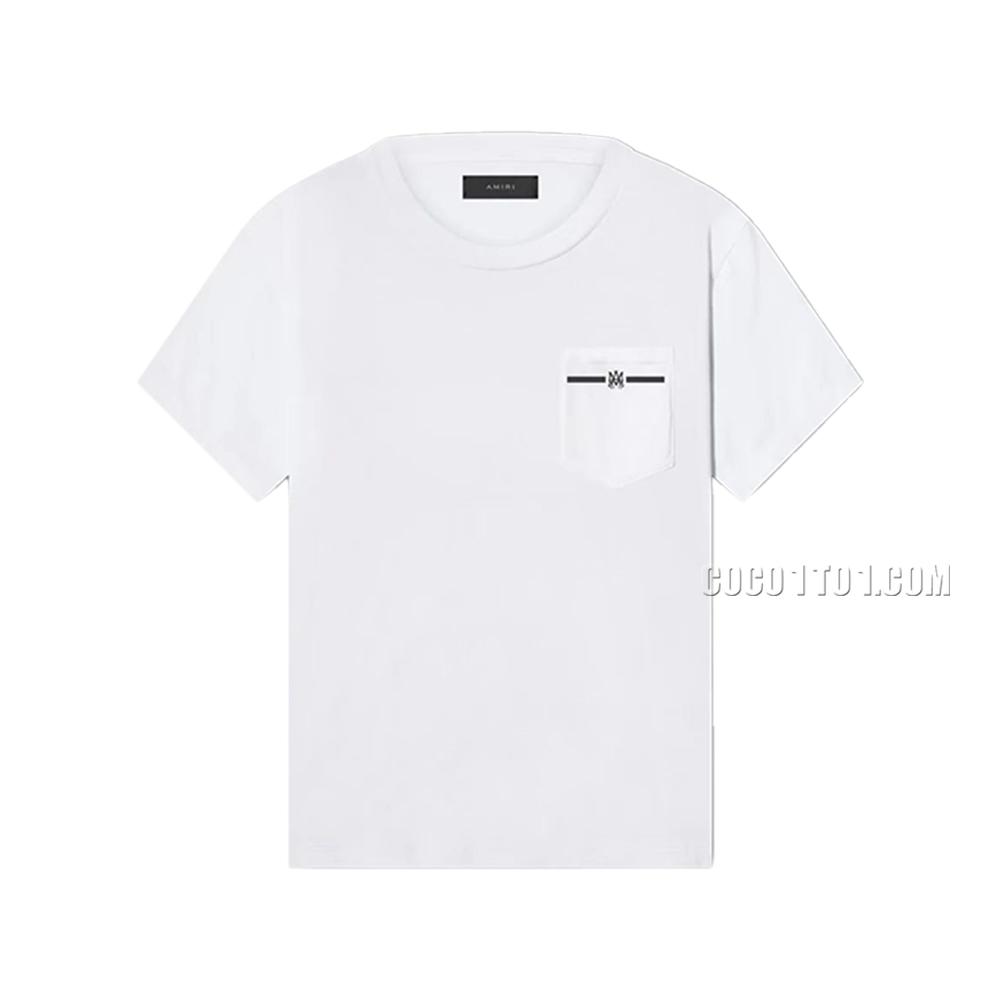 AMIRI new pocket short-sleeved pocket, rear logo print