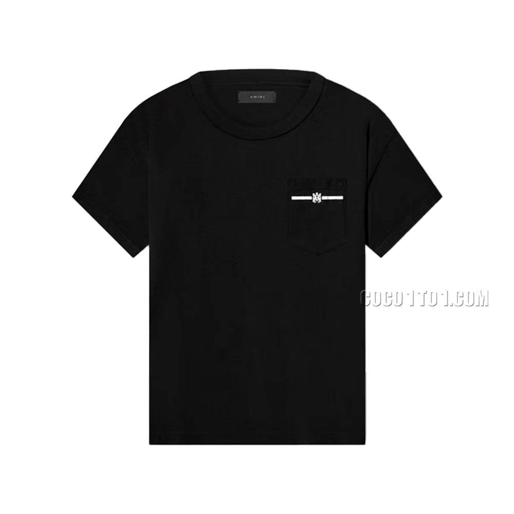 AMIRI new pocket short-sleeved pocket, rear logo print