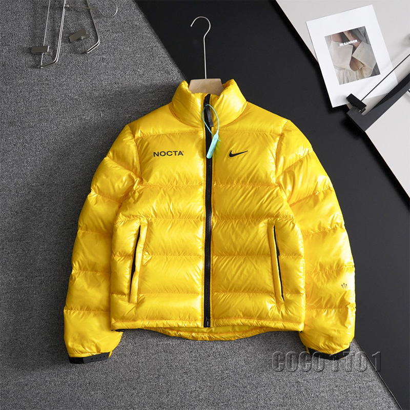Nike x Drake Nocta Collaboration Yellow Stand Collar Down Jacket